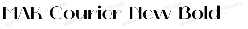 MAK Courier New Bold字体转换